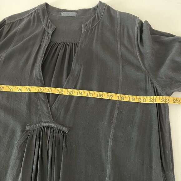 CP SHADES Black Wool Blend Popover Mini / Midi Dress S Lagenlook Casual Coastal - Picture 5 of 10